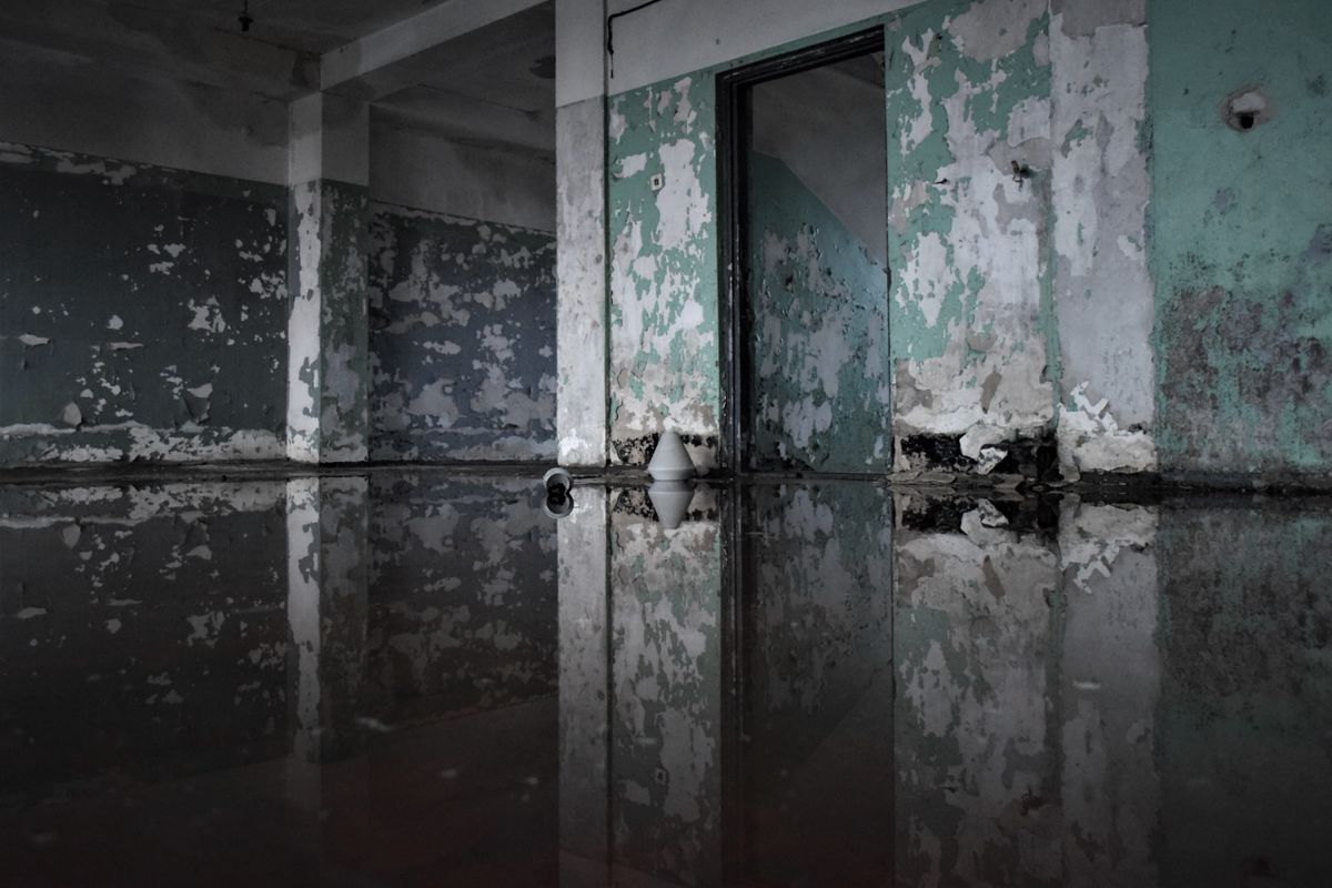 Before Basement Flood Cleanup — water damaged